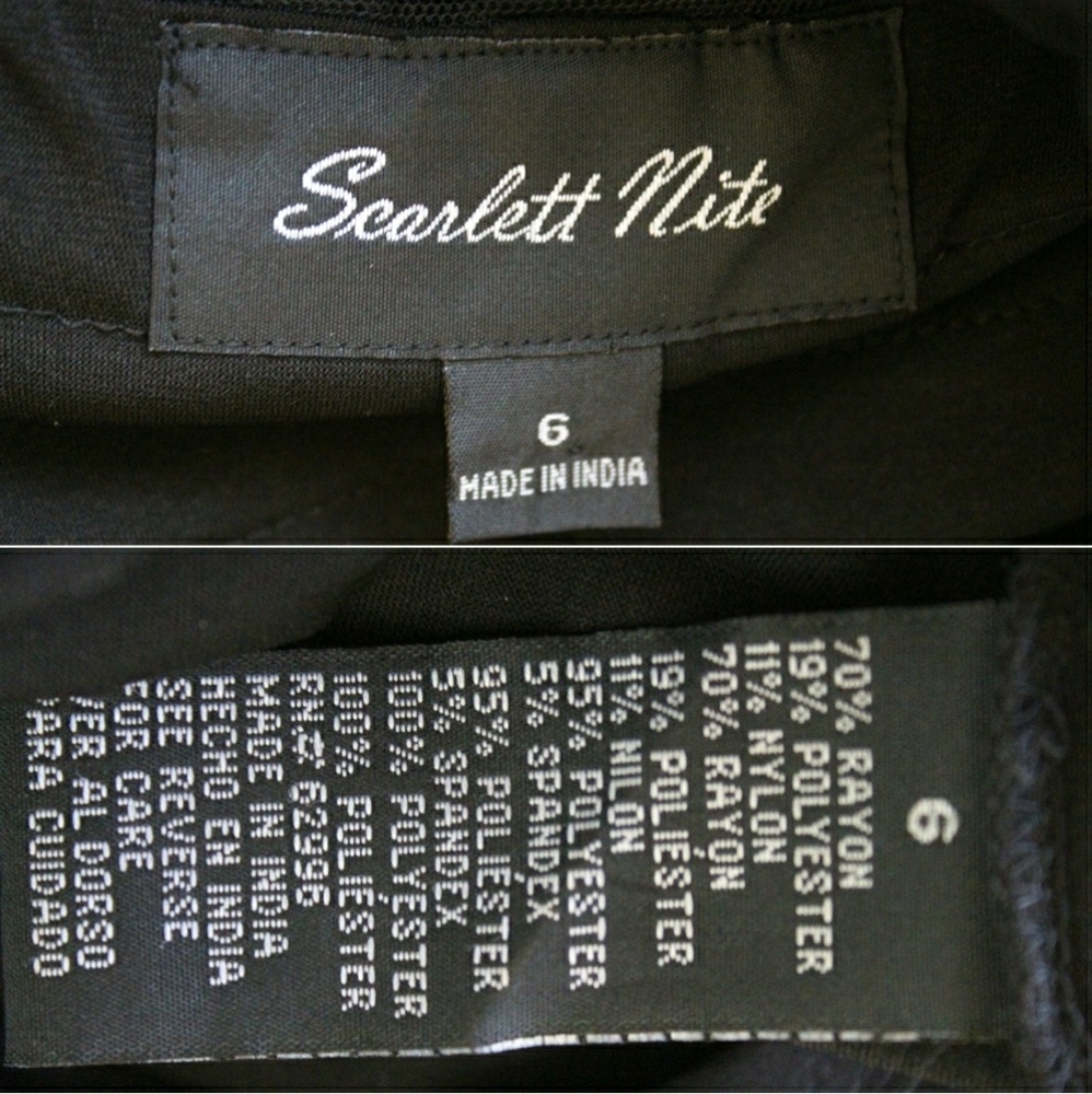 Scarlet Nite black Illusion Shutter Pleated Dress - Picture 5 of 5